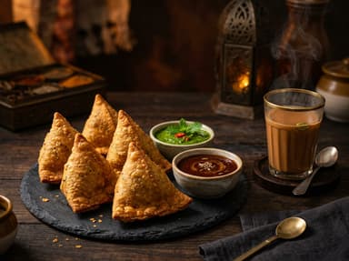 Fresh Hot Samosas & Indian Masala Chai
