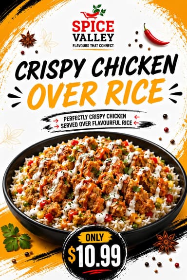 Crispy Chicken Over Rice